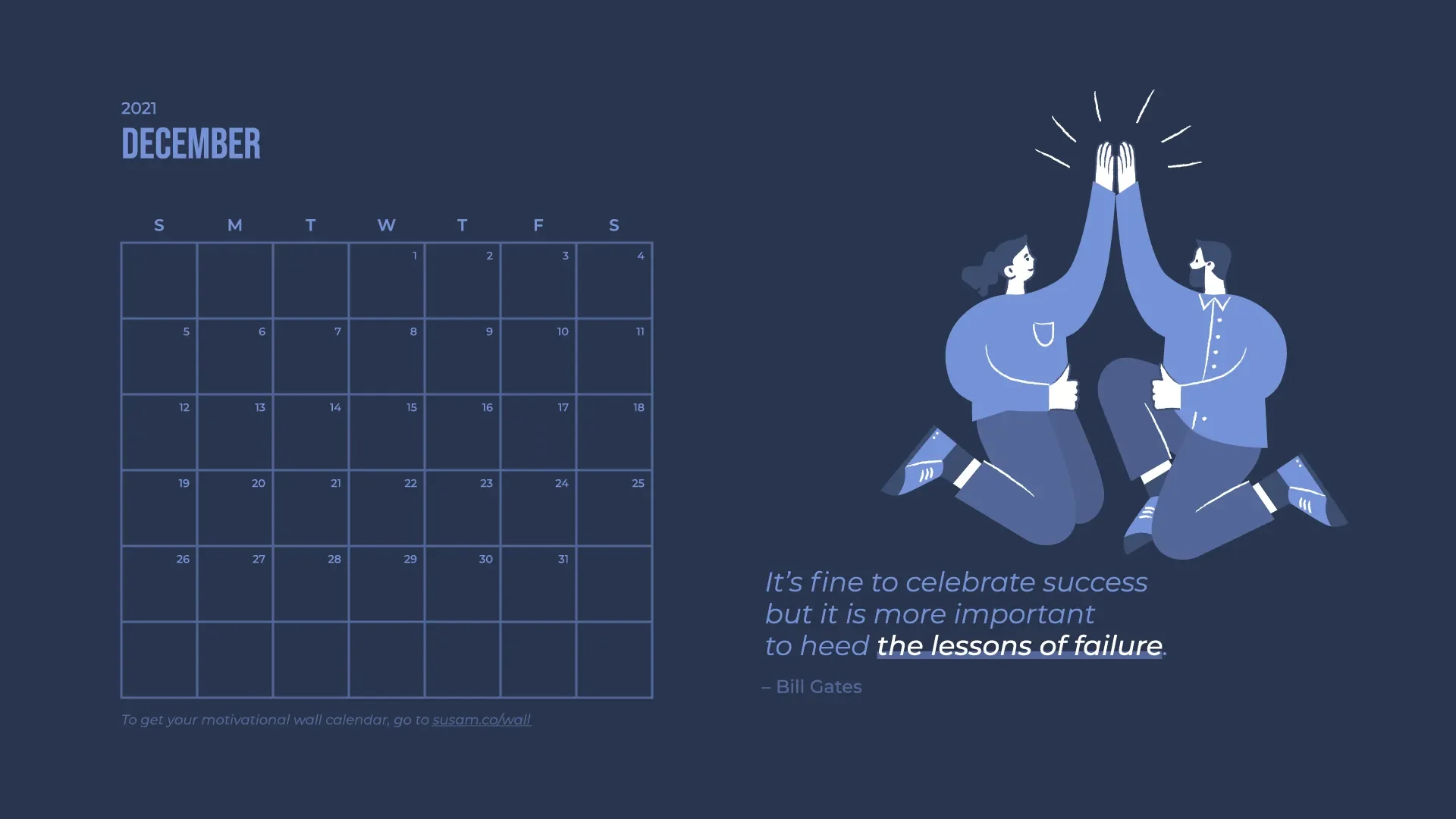 A calendar with a man and a woman holding hands.