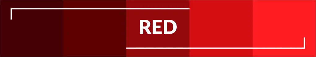 A red background with the word red.